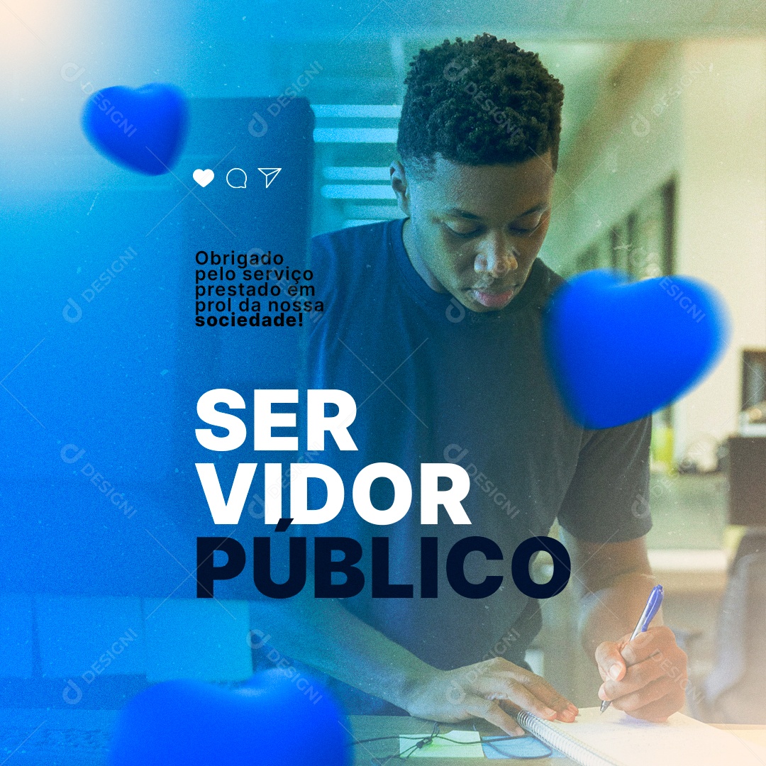 Social Media Dia do Servidor Público 28 de Outubro PSD Editável