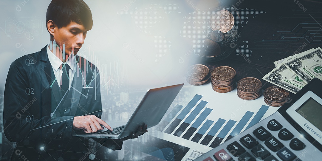 Câmbio, transferência de dinheiro, tecnologia financeira FinTech, relatório de economia