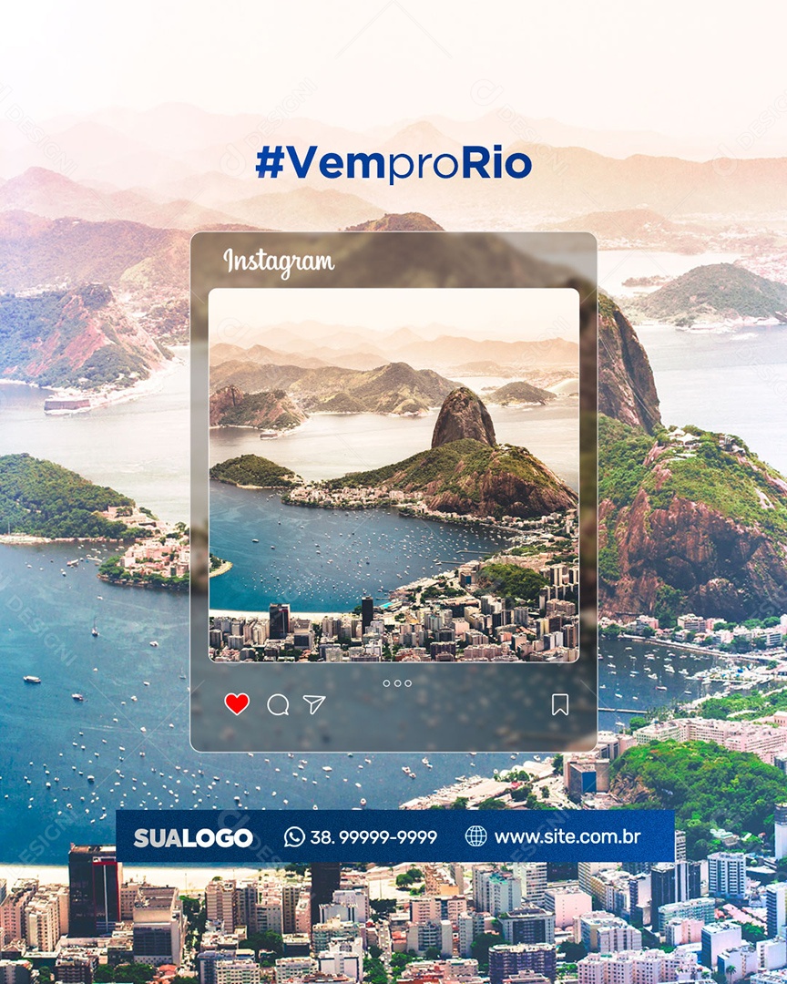 Social Media Agência de Viagens Pacotes de Viagens Hospedagem PSD Editvável