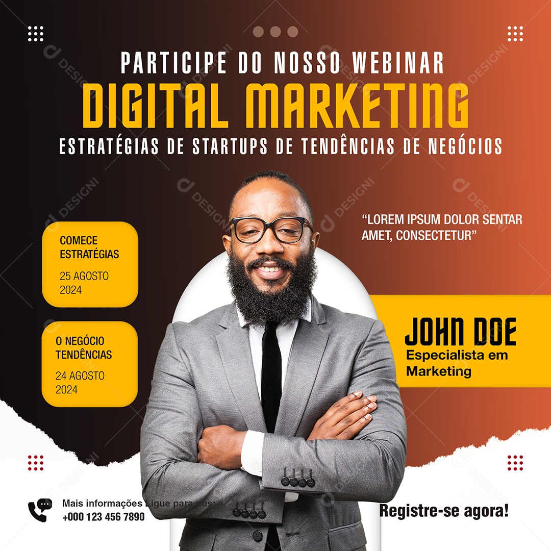 Social Media Marketing Digital  PSD Editável