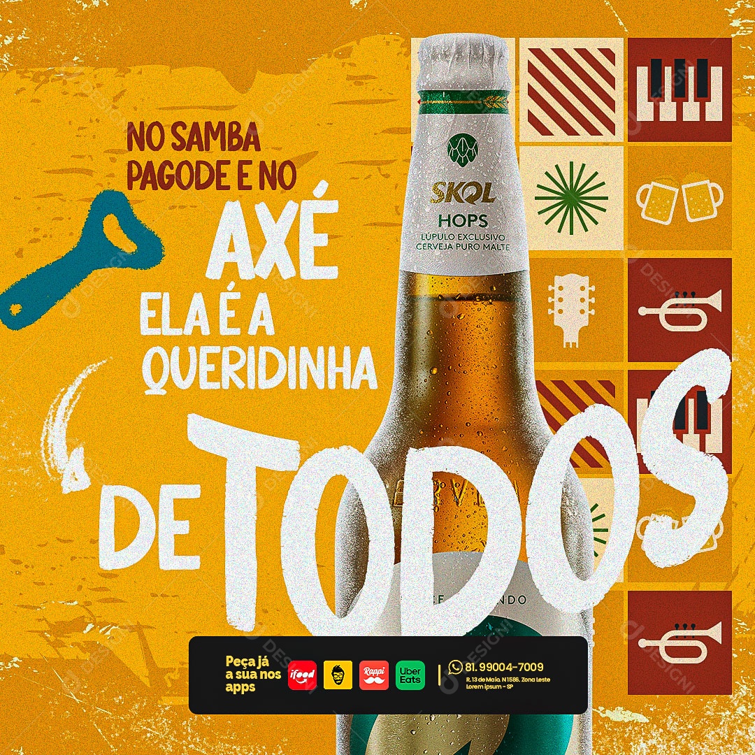 Social Media Distribuidora de Bebidas Cerveja PSD Editável