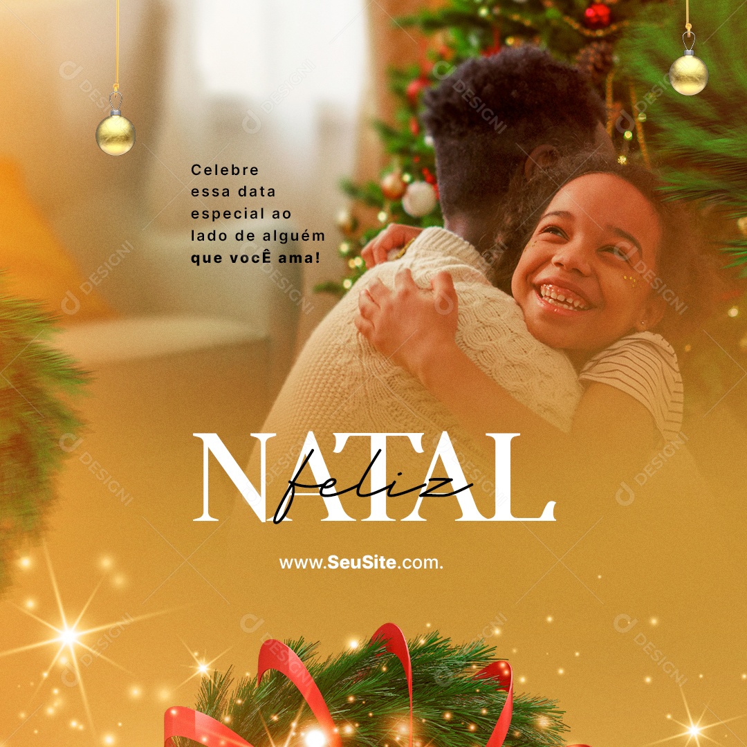 Celebre Essa Data Especial Feliz Natal Social Media PSD Editável