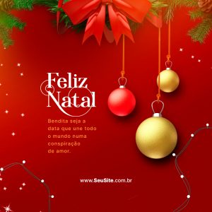 Conspiração de Amor Feliz Natal Social Media PSD Editável