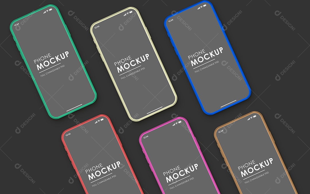 Mockup Phone Logotipo PSD Editável