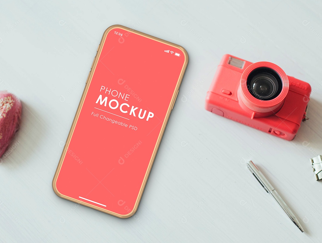 Mockup Phone Logotipo PSD Editável