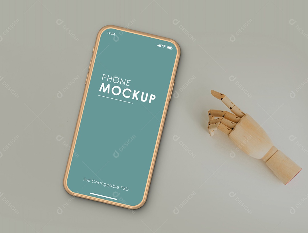 Mockup Phone Logotipo PSD Editável