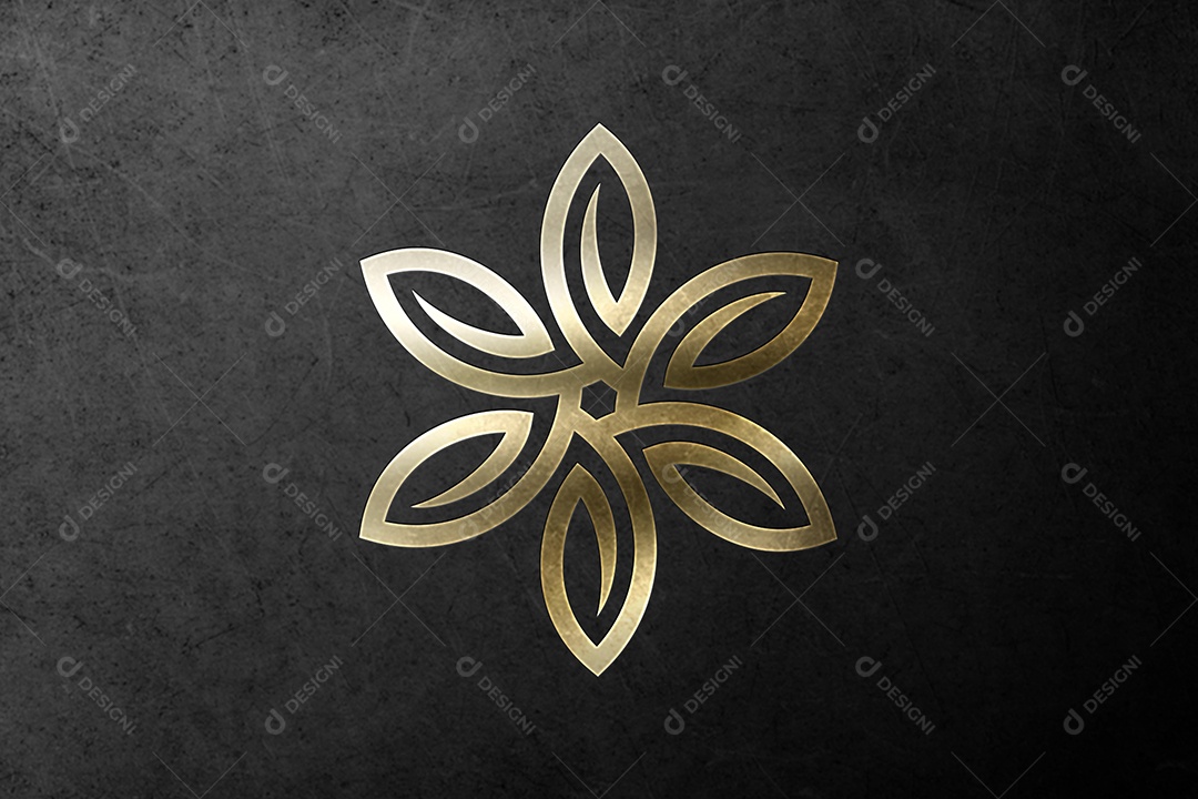 Logo Mockup Efeito 3D PSD