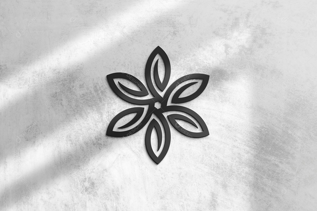 Logo Mockup Em Fundo Branco Efeito 3D PSD