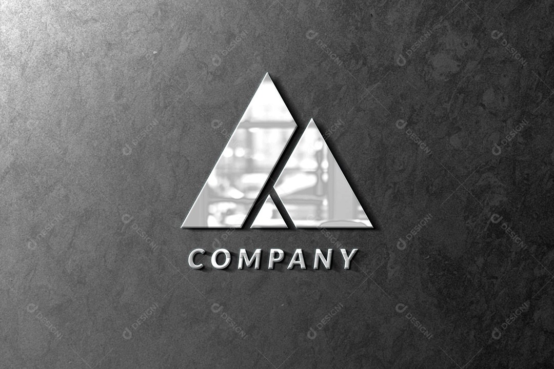 Logo Mockup Efeito 3D PSD