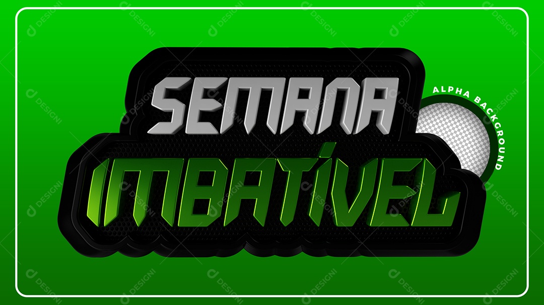 Selo 3D Para Composição Semana Imbatível PSD