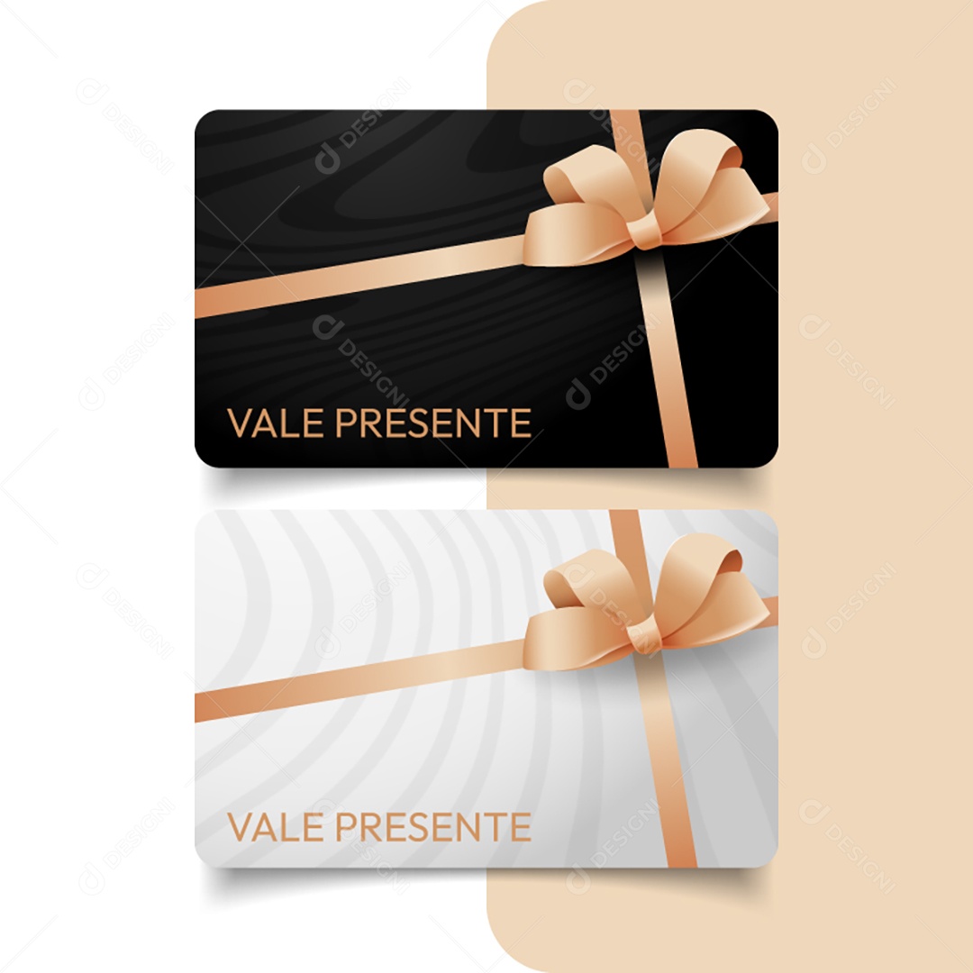 Modelo de Comprovante Voucher Vale Presente Vetor EPS
