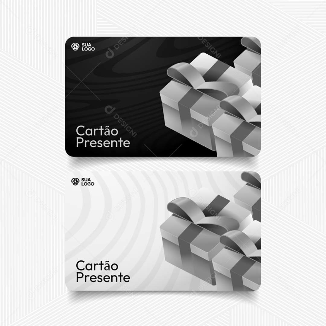 Modelo de Comprovante Voucher Vale Presente Vetor EPS