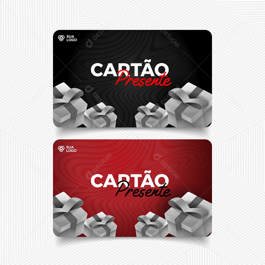 Modelo de Comprovante Voucher Cartão Presente Vetor EPS