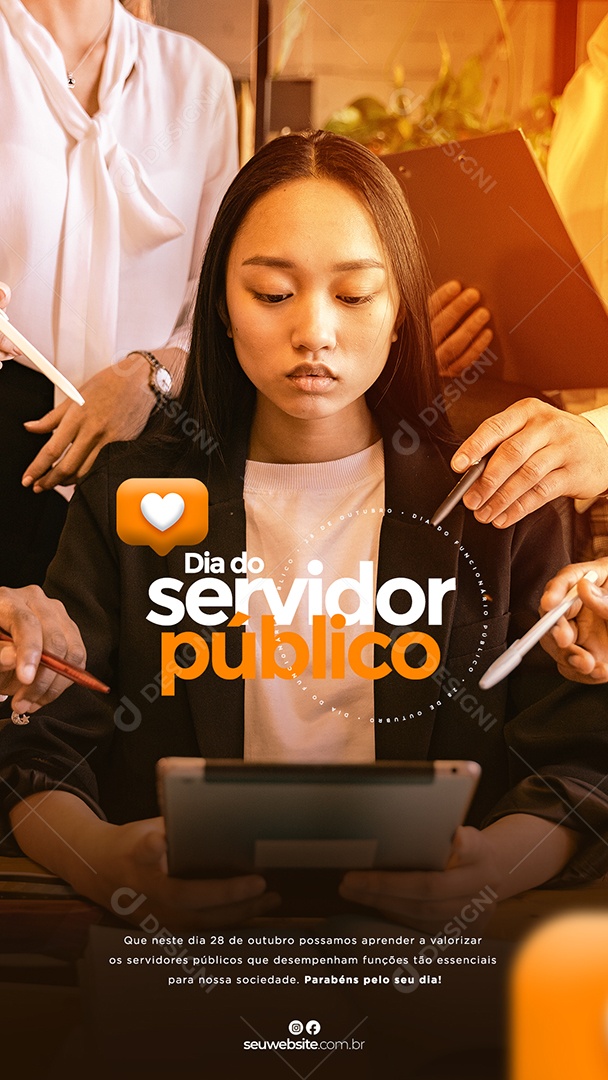 Social Media Dia do Servidor Público 28 de Outubro PSD Editável