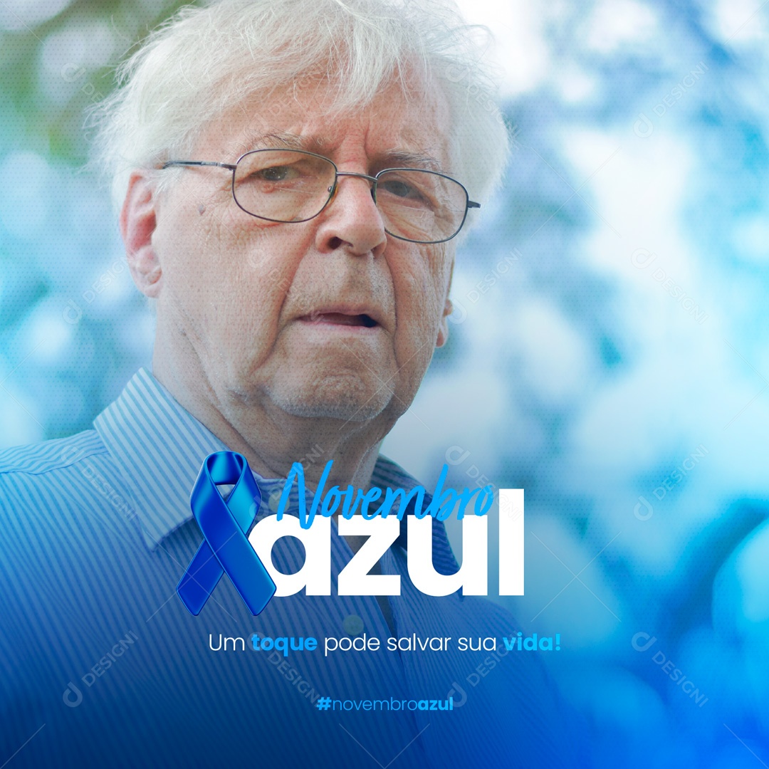 Novembro Azul Previna-se Contra o Câncer de Próstata Social Media PSD Editável