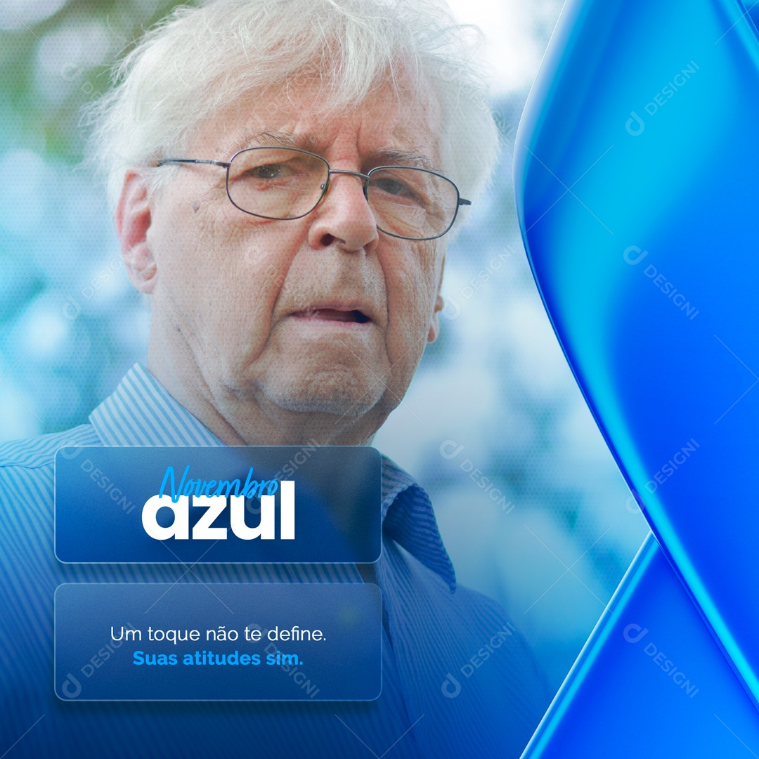 Novembro Azul Previna-se Contra o Câncer de Próstata Social Media PSD Editável