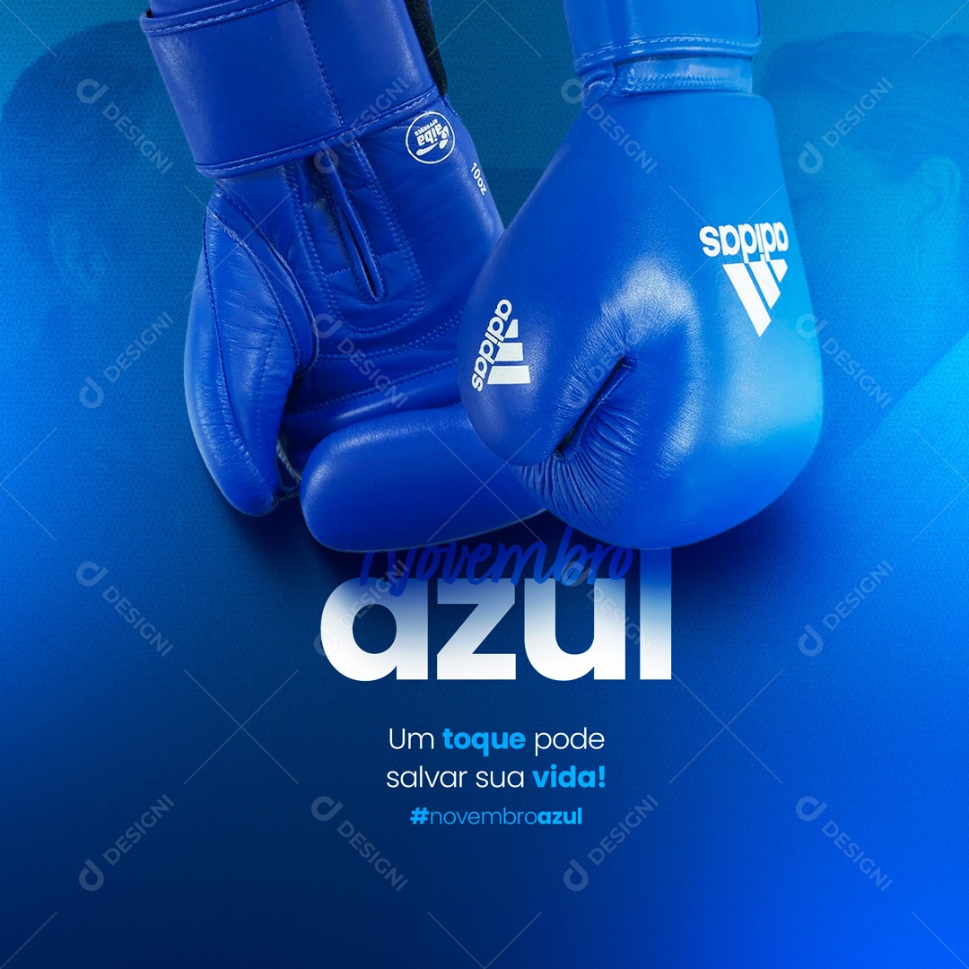 Social Media Novembro Azul Mês Mundial de Combate ao Câncer de Próstata PSD Editável