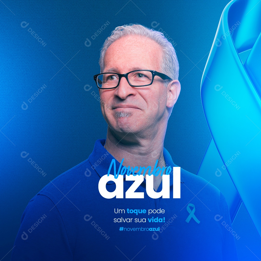 Novembro Azul Mês de Combate ao Câncer de Próstata Social Media PSD Editável