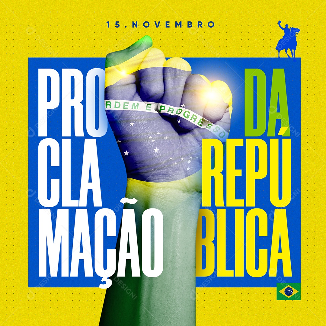 Proclamação Da Republica Brasil 15 De Novembro Social Media PSD Editável