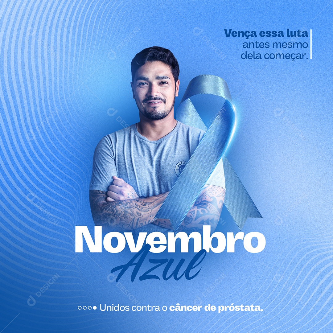 Novembro Azul um toque pode salvar sua Vida Social Media PSD Editável