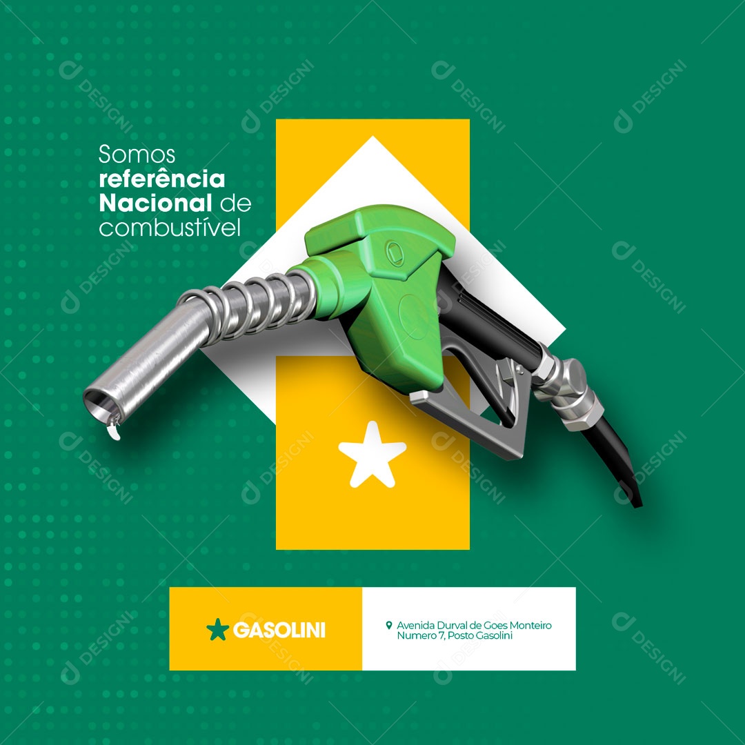 Somos Referência Nacional de Combustível Posto de Gasolina Social Media PSD Editável