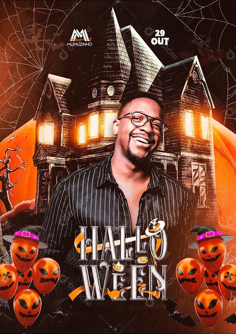 Halloween Mumuzinho Flyer Social Media PSD Editável