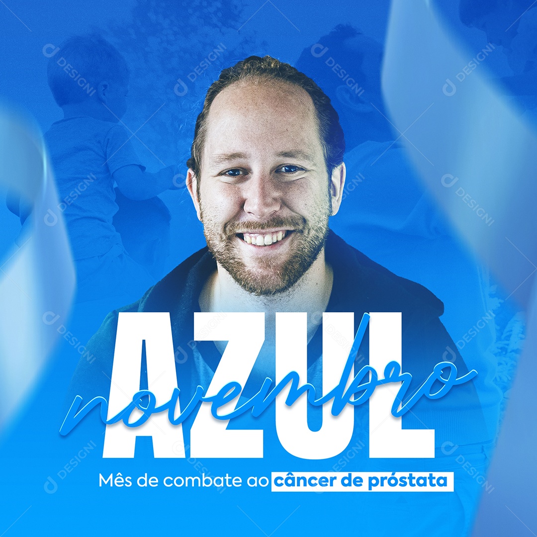 Novembro Azul Data Comemorativa Mês Prevenção Ao Câncer De Próstata Social Media PSD Editável