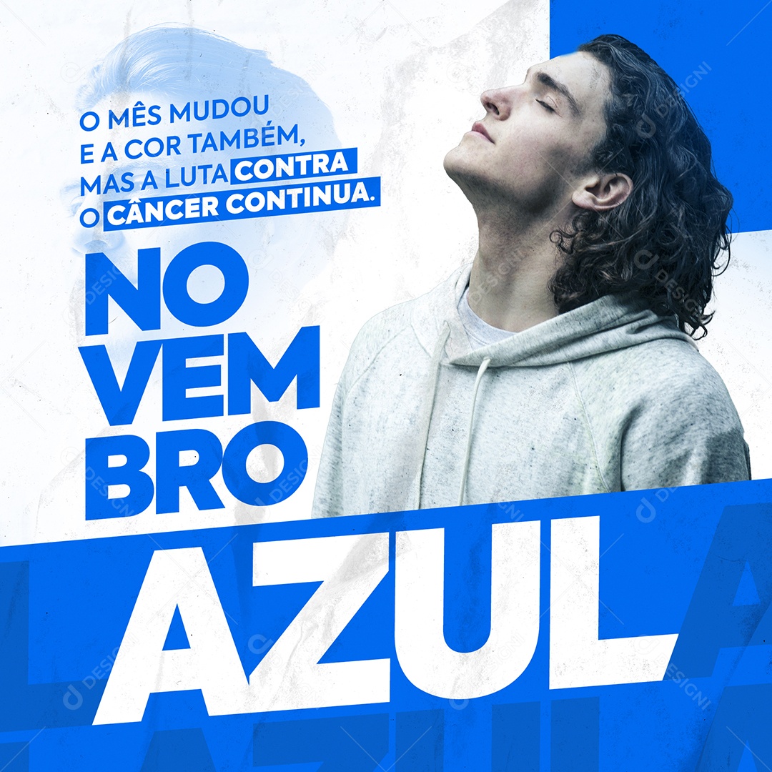 Novembro Azul Data Comemorativa Mês Prevenção Ao Câncer De Próstata Social Media PSD Editável