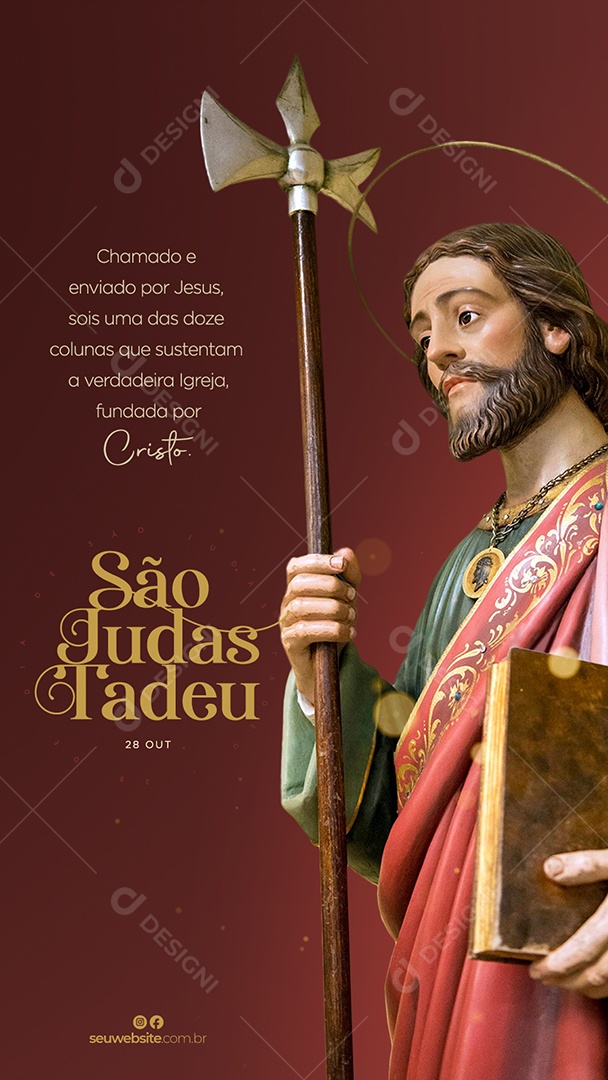 Dia De São Judas Tadeu 26 De Outubro Social Media PSD Editável