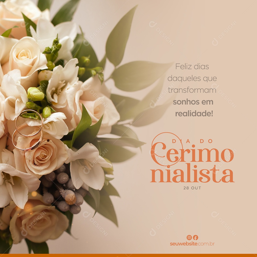 Dia do Cerimonialista Data Comemorativa Social Media PSD Editável