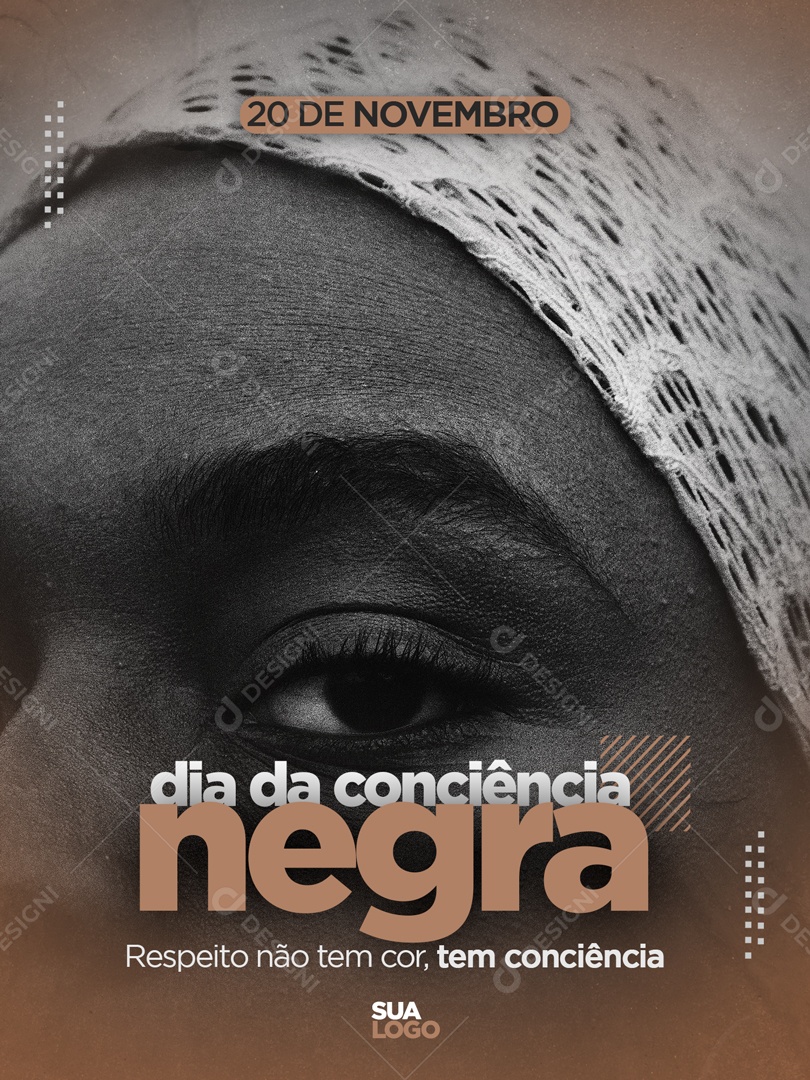 Social Media 20 de Novembro Dia da Consciência Negra PSD Editável
