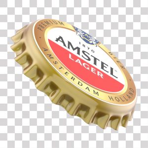 Tampa de Garrafa da Amstel Elemento 3D PNG Transparente