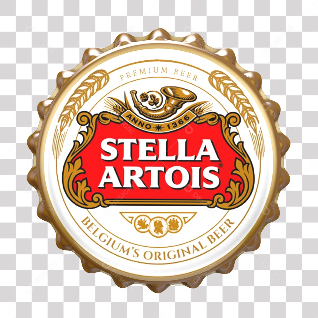 Tampa de Garrafa da Stella Artois Elemento 3D PNG Transparente