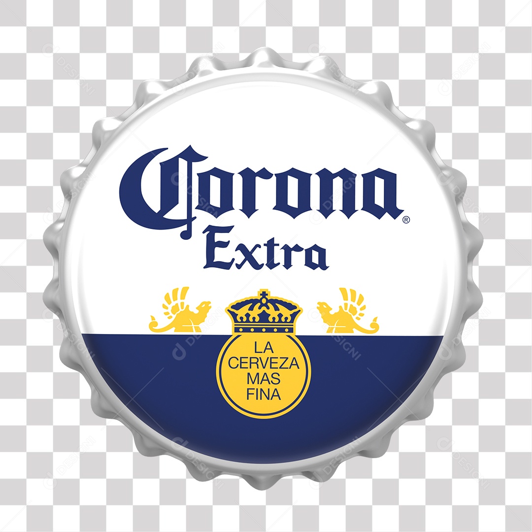 Tampa de Garrafa da Corona Elemento 3D PNG Transparente
