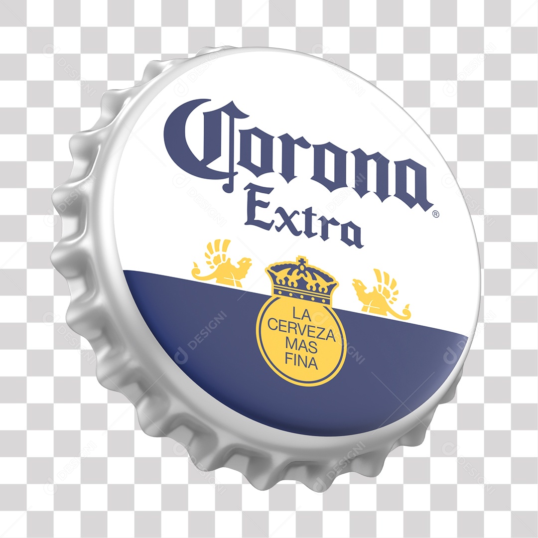 Tampa de Garrafa da Corona Elemento 3D PNG Transparente