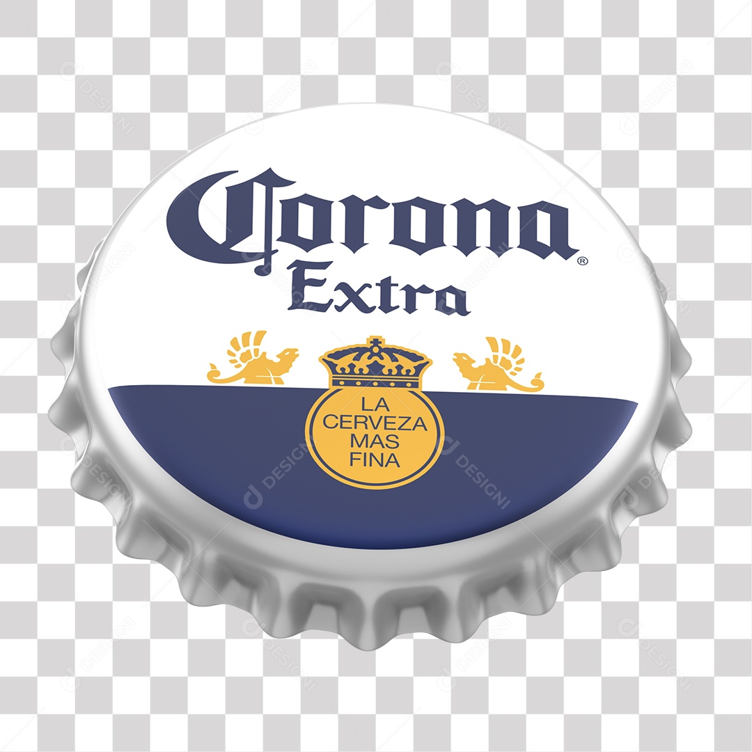 Tampa de Garrafa da Corona Elemento 3D PNG Transparente