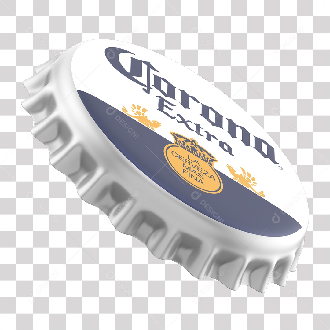 Tampa de Garrafa da Corona Elemento 3D PNG Transparente