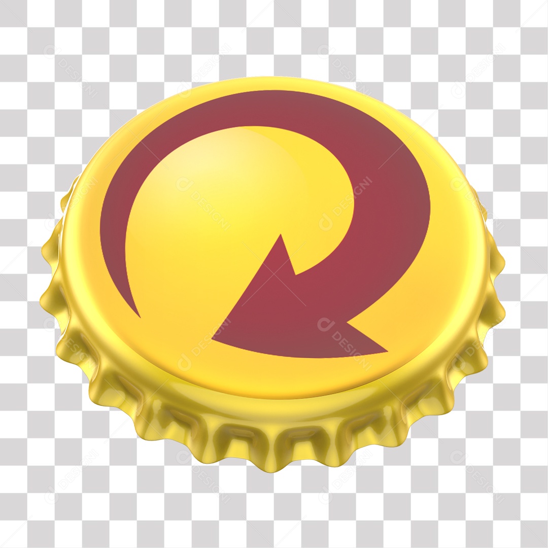 Tampa de Garrafa da Skol Elemento 3D PNG Transparente