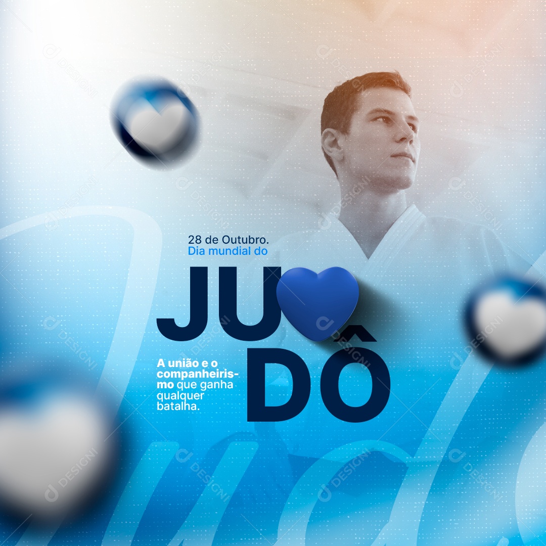 A União e o Companheirismo Dia Mundial do Judô Social Media PSD Editável