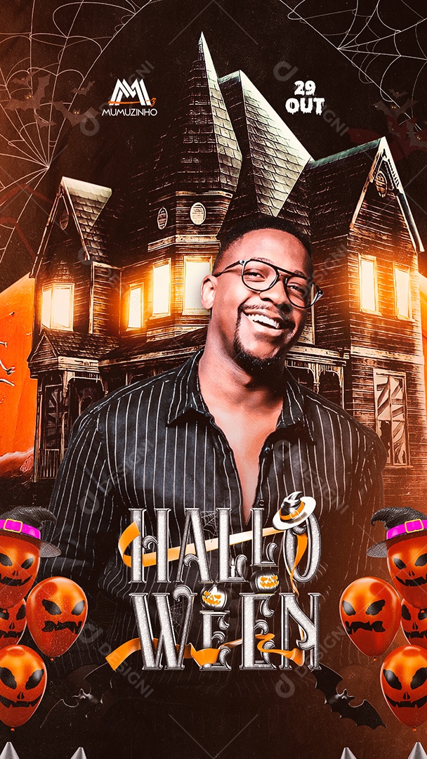 Story Halloween Mumuzinho Flyer Social Media PSD Editável