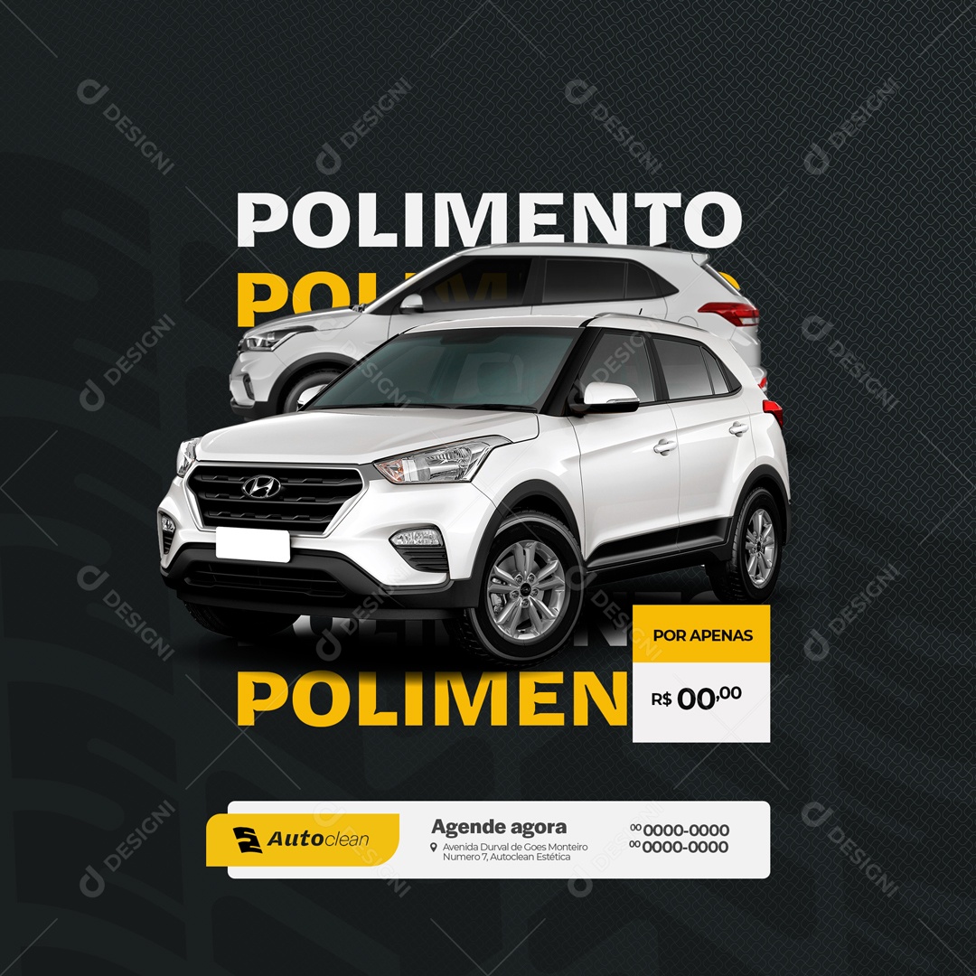 Estética Automotiva Polimento Social Media PSD Editável