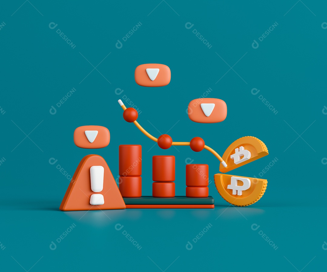 Conceito criptomoedas de Bitcoin