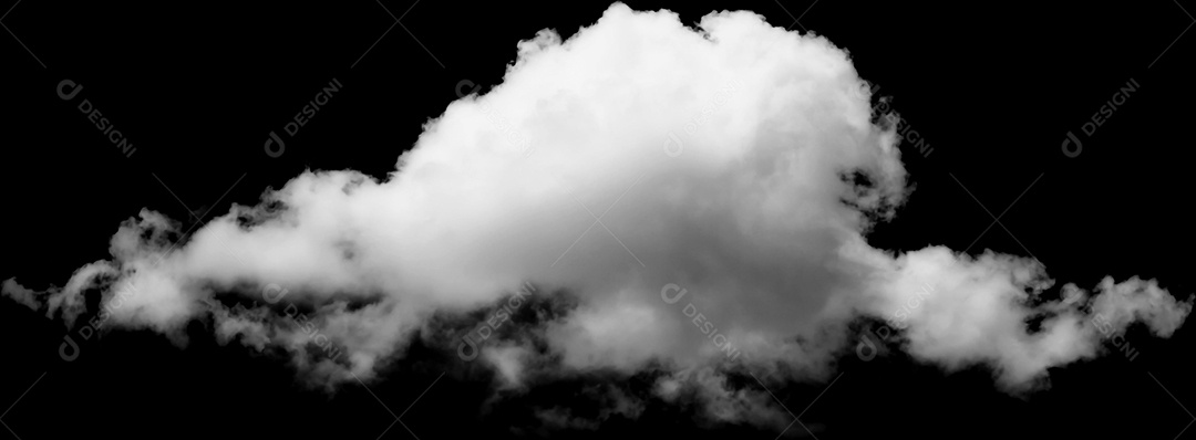 Nuvens brancas sobre fundo preto
