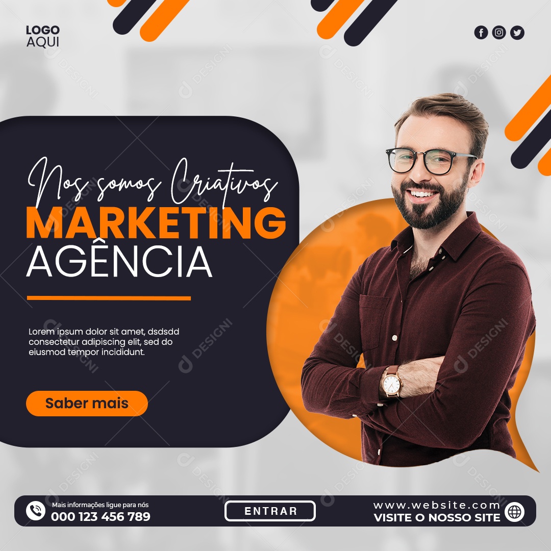 Social Media Agência de Marketing Digital Nos Somos Criativos PSD Editável
