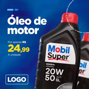 Social Media Oficina Mecânica Óleo de Motor PSD Editável