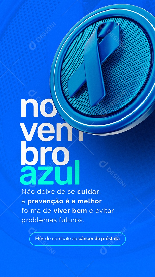 Story Não Deixe de Se Cuidar Novembro Azul Social Media PSD Editável