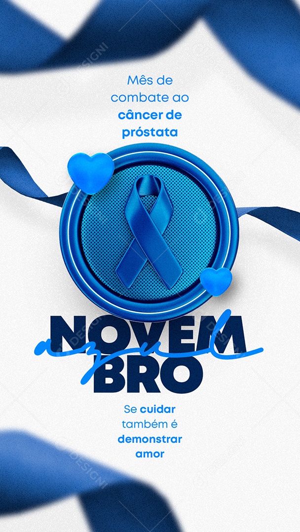 Story Se Cuidar Também é Demonstrar Amor Novembro Azul Social Media PSD Editável