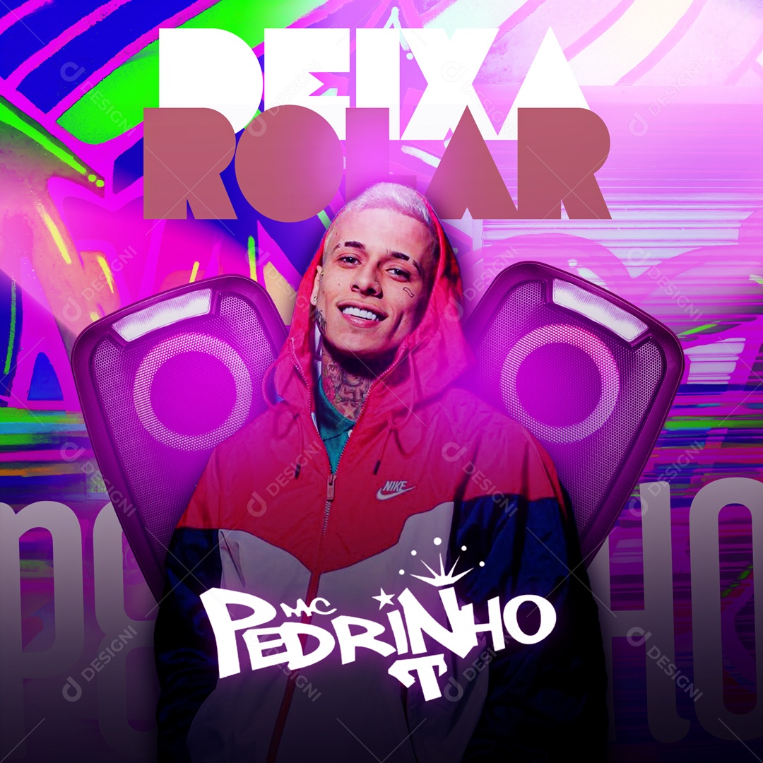 Social Media Flyer Deixa Rolar Mc Pedrinho PSD Editável