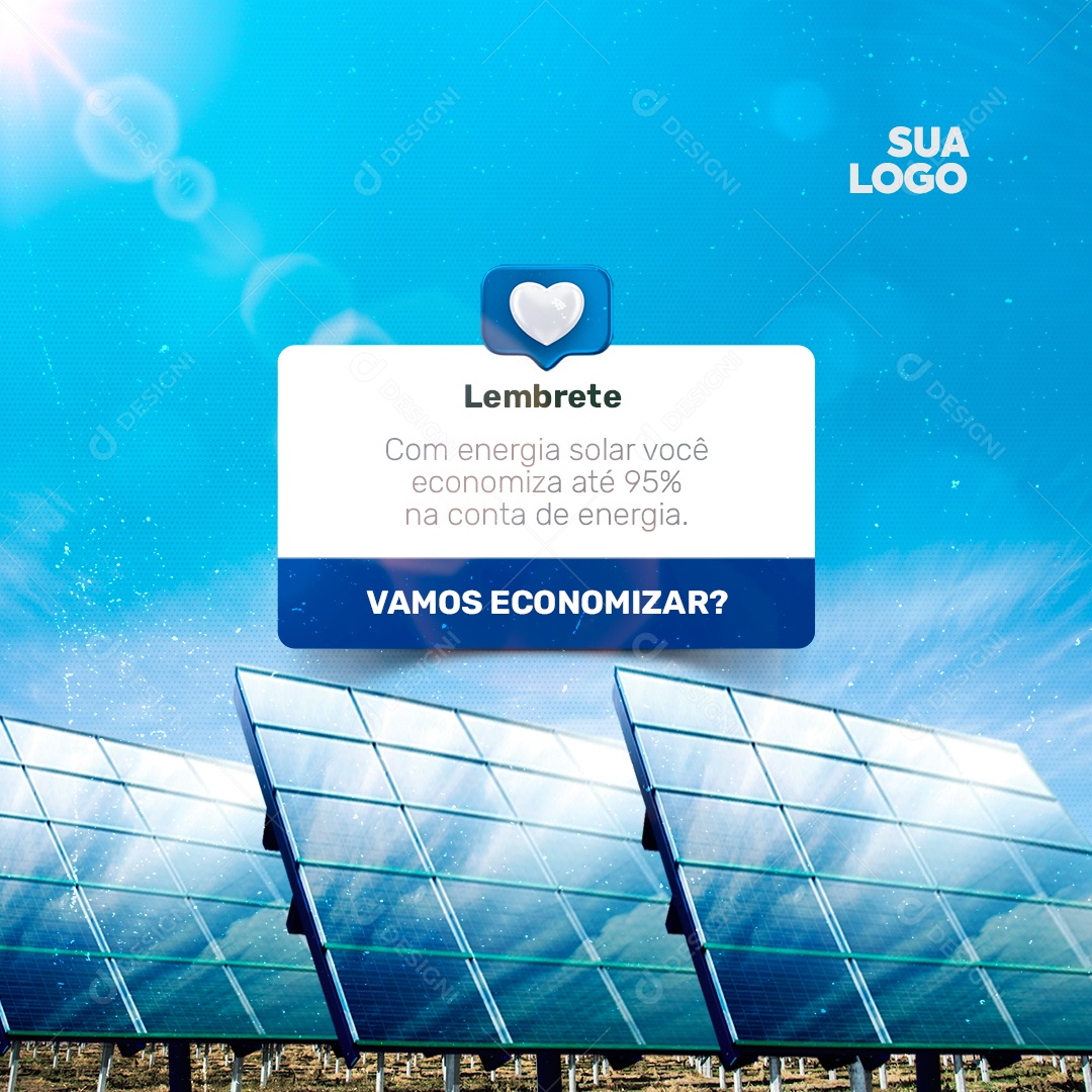 Reminder Solar Energy Social Media Editable PSD
