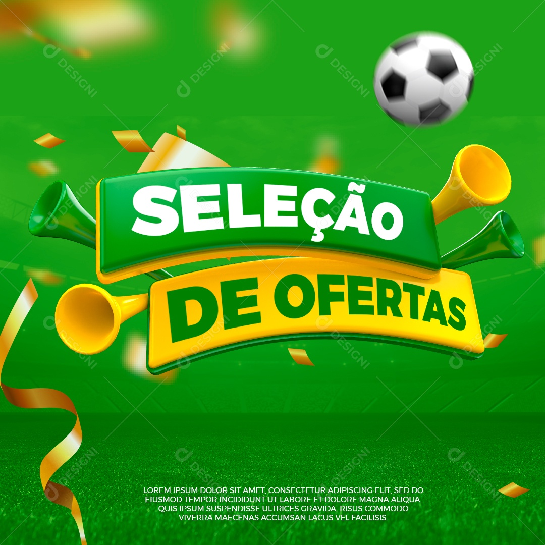 Social Media Seleção de Ofertas Futebol Lojas PSD